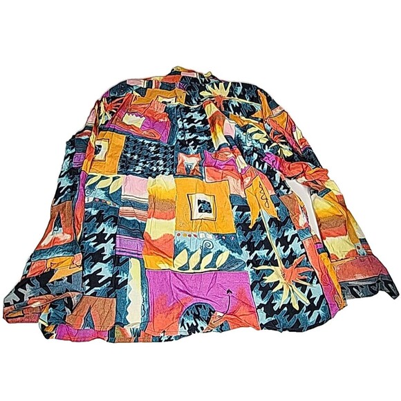 1980's Abstract Vintage The Limited Matching Outfit Skirt Button Down Shirt Bold - Picture 5 of 16